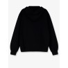 Cotton sweatshirt with metal logo patch