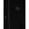 Cotton sweatshirt with metal logo patch