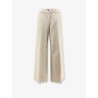 Denim trousers with back logo patch