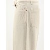 Denim trousers with back logo patch