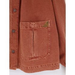 Orange denim jacket