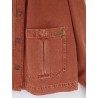 Orange denim jacket