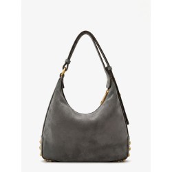 Mini Bag Metal Dots suede shoulder bag