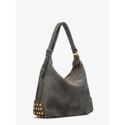 Mini Bag Metal Dots suede shoulder bag