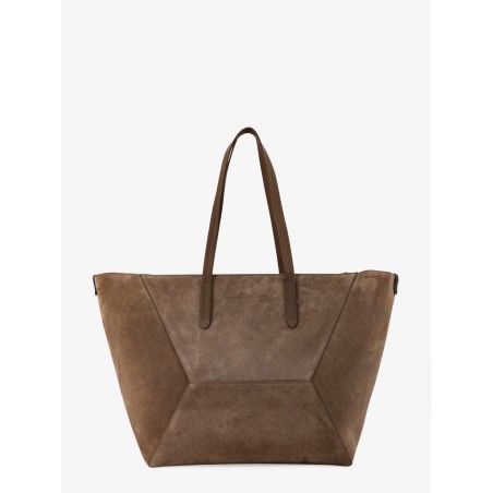 BC Duo suede shoulder bag with engraved logo