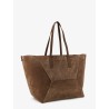 BC Duo suede shoulder bag with engraved logo