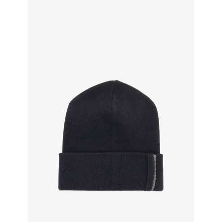 Cashmere hat with Monili detail
