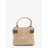 Suede shoulder bag with Monili detail