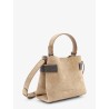 Suede shoulder bag with Monili detail