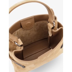 Suede shoulder bag with Monili detail