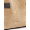 Suede shoulder bag with Monili detail