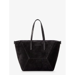 BC Duo suede shoulder bag with engraved logo