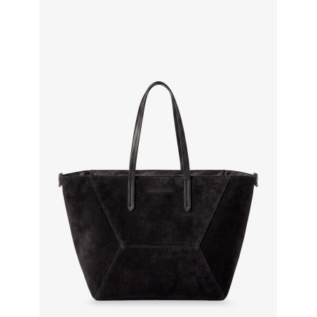 BC Duo suede shoulder bag with engraved logo
