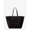 BC Duo suede shoulder bag with engraved logo