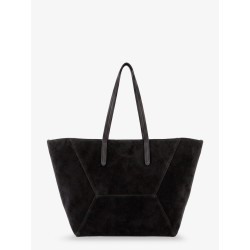 BC Duo suede shoulder bag with engraved logo