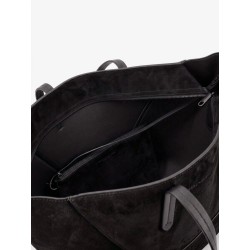 BC Duo suede shoulder bag with engraved logo