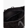 BC Duo suede shoulder bag with engraved logo