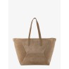 BC Duo suede shoulder bag with engraved logo