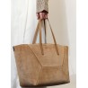 BC Duo suede shoulder bag with engraved logo