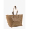 BC Duo suede shoulder bag with engraved logo