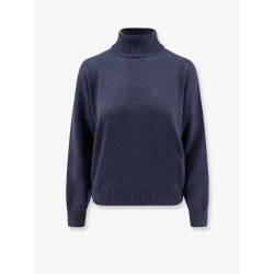 Cashmere turtleneck with Monili detail on the back