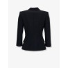 Double-breasted blazer with Monogram gold metal details