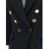 Double-breasted blazer with Monogram gold metal details