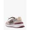 Suede sneakers with leather inserts