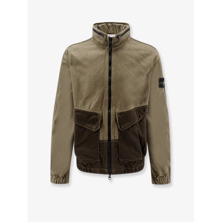 Organic cotton jacket with nylon hood