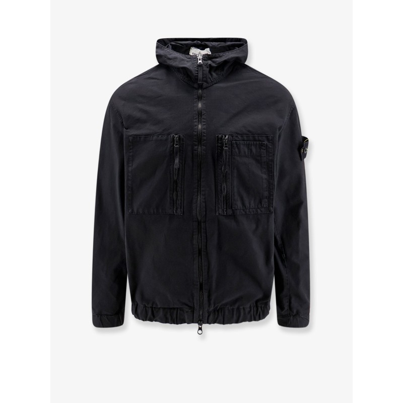 Hooded organic cotton jacket