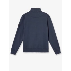 Cotton sweatshirt with side logo patch