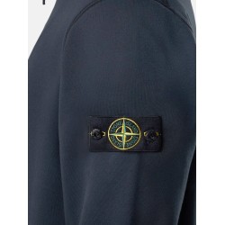 Cotton sweatshirt with side logo patch