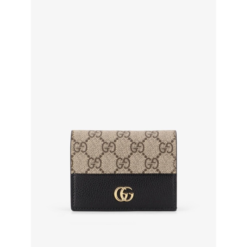Mini leather wallet and GG Supreme fabric