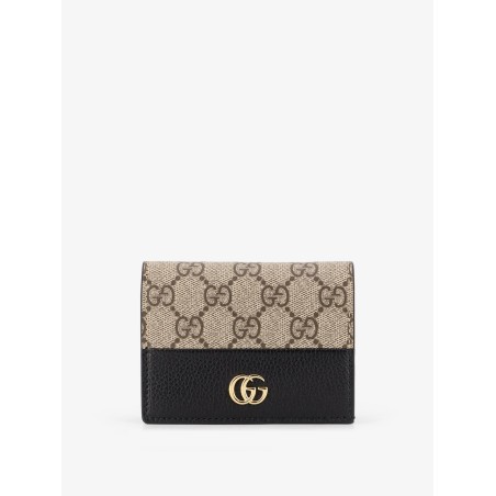 Mini leather wallet and GG Supreme fabric