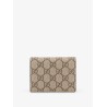 Mini leather wallet and GG Supreme fabric
