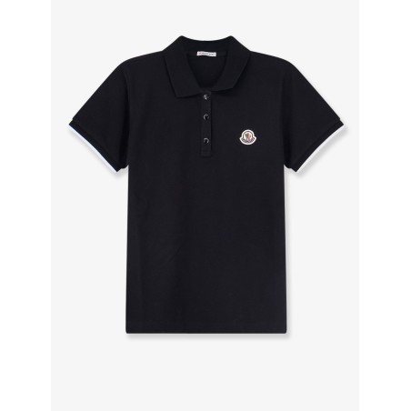 Cotton polo shirt with logo patch
