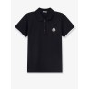 Cotton polo shirt with logo patch
