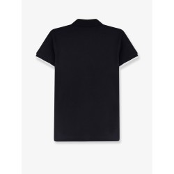 Cotton polo shirt with logo patch