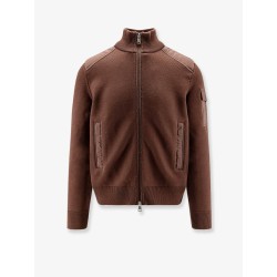 Virgin wool cardigan with Logo patch