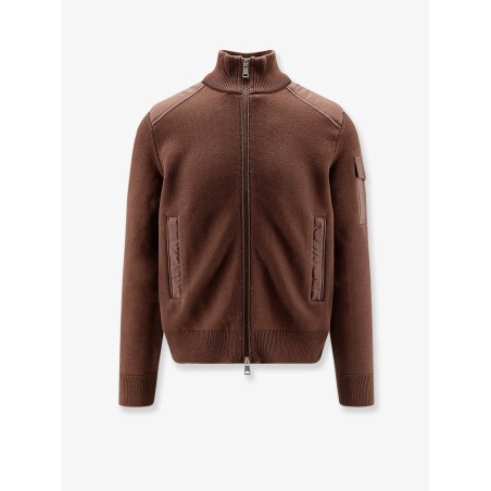 Virgin wool cardigan with Logo patch