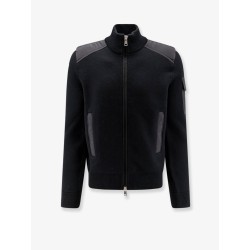 Virgin wool cardigan with Logo patch
