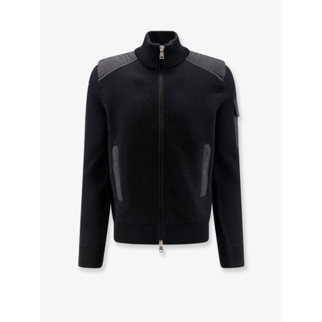 Virgin wool cardigan with Logo patch