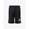 Cotton bermuda shorts with front logo patch