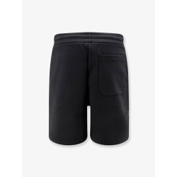 Cotton bermuda shorts with front logo patch