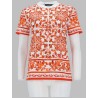 T-SHIRT IN JERSEY STAMPA MAIOLICA