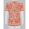 T-SHIRT IN JERSEY STAMPA MAIOLICA