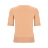 PULLOVER A MANICHE CORTE IN MAGLIA DI LANA