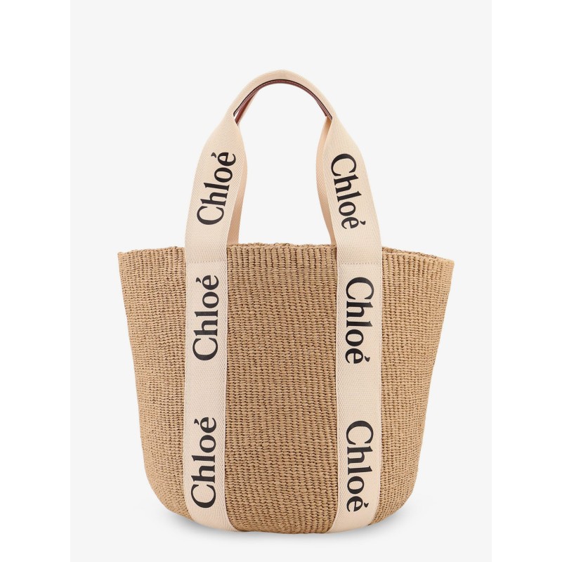 Woody raffia shoulder bag