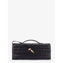 Andiamo Leather Clutch with Intrecciato Pattern