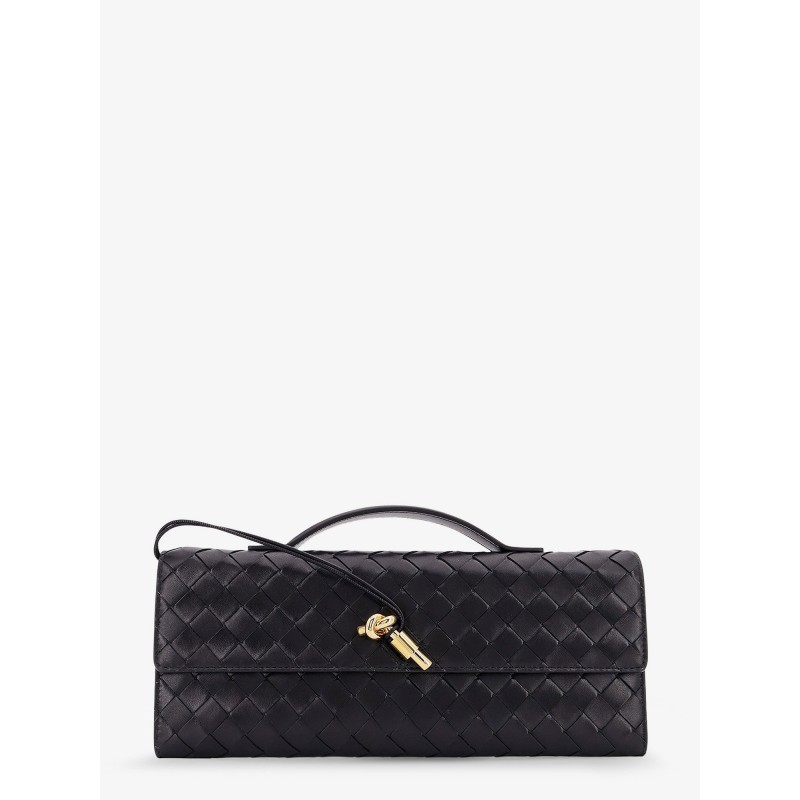 Andiamo Leather Clutch with Intrecciato Pattern